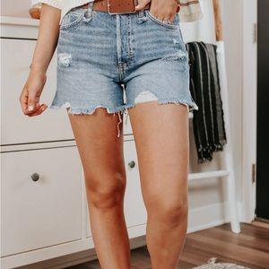 Free People Makai distressed coastal cowgirl western festival denim shorts 25